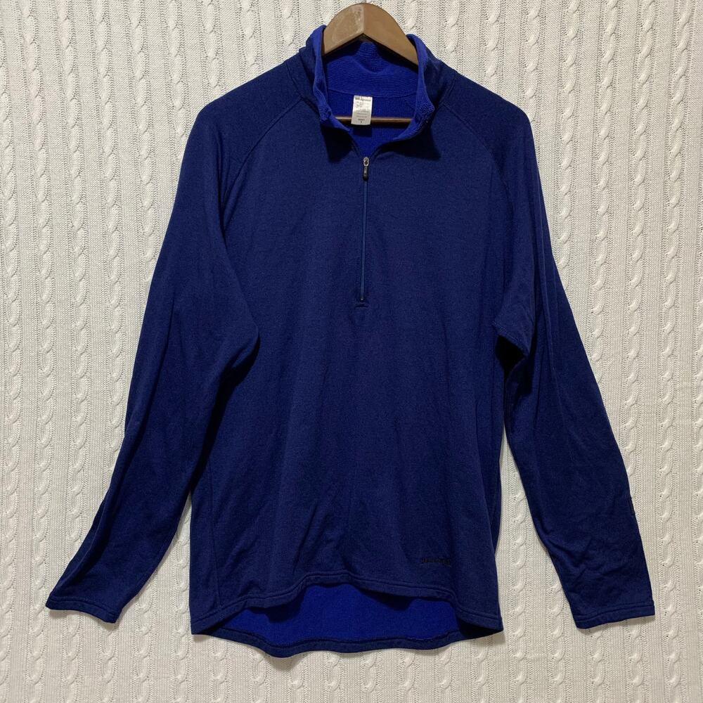 Patagonia Polartec 1/4 Zip Pullover Blue Mens Large